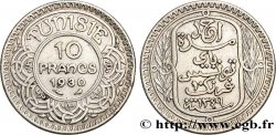TUNISIE - PROTECTORAT FRANÇAIS 10 Francs au nom du Bey Ahmed datée 1349 1930 Paris