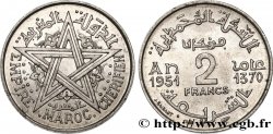 MAROC - PROTECTORAT FRANÇAIS 2 Francs Empire Chérifien - Maroc AH1370 1951 Paris
