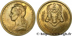 MADAGASCAR - UNIóN FRANCESA Essai de 2 Francs 1948 Paris