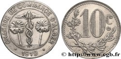 ALGÉRIE 10 Centimes Chambre de Commerce d’Alger caducéee netre deux palmiers 1919 