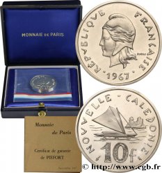 NOUVELLE CALÉDONIE Piéfort 10 Francs Pacifique 1967 Paris