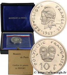 POLYNÉSIE FRANÇAISE Piéfort de 10 Francs Marianne 1967 Paris