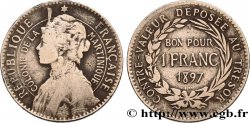 ÎLE DE LA MARTINIQUE 1 Franc 1897 sans atelier