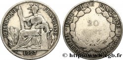 INDOCHINE FRANÇAISE 20 Centièmes 1927 Paris