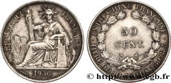 FRANZÖSISCHE-INDOCHINA 50 Centièmes 1936 Paris
