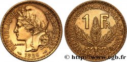 CAMEROUN - TERRITOIRES SOUS MANDAT FRANÇAIS 1 Franc 1926 Paris TTB+