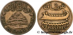 LIBANO 2 Piastres État du Grand Liban 1925 Paris