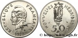 NEW HEBRIDES (VANUATU since 1980) 50 Francs I. E. O. M. Marianne / masque 1972 Paris