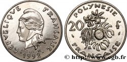 POLYNÉSIE FRANÇAISE 20 Francs I.E.O.M. 1992 Paris
