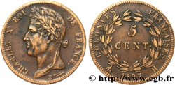COLONIES FRANÇAISES - Charles X, pour la Martinique et la Guadeloupe 5 Centimes Charles X 1827 La Rochelle - A