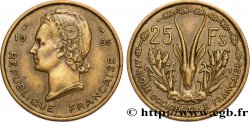 FRANZÖSISCHE WESTAFRIKA 25 Francs 1956 Paris