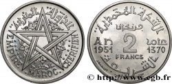 MAROC - PROTECTORAT FRANÇAIS 2 Francs Empire Chérifien - Maroc AH1370 1951 Paris