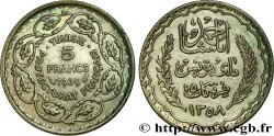 TUNISIE - PROTECTORAT FRANÇAIS 5 Francs AH 1358 1939 Paris