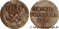 AMÉRIQUE - Louisiane, Acadie, Canada 9 Deniers, Colonies Françoises 1722 La Rochelle