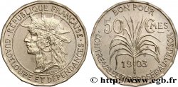 GUADELOUPE Bon pour 50 Centimes indien caraïbe 1903