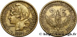 TOGO - FRENCH MANDATE TERRITORIES 2 Francs 1924 Paris