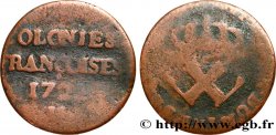 AMÉRIQUE - Louisiane, Acadie, Canada 9 Deniers, Colonies Françoises 1722 La Rochelle