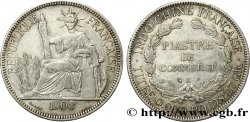 FRANZÖSISCHE-INDOCHINA 1 Piastre de Commerce 1908 Paris
