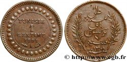 TUNEZ - Protectorado Frances 1 Centime AH1308 1891 Paris