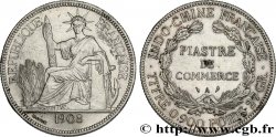 FRENCH INDOCHINA 1 Piastre de Commerce 1908 Paris