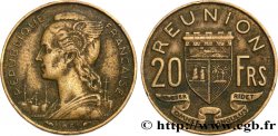 ISOLA RIUNIONE 20 Francs Marianne / armes 1955 Paris
