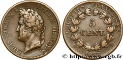 COLONIES FRANÇAISES - Louis-Philippe pour la Guadeloupe 5 Centimes Louis Philippe Ier 1839 Paris - A