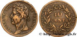 FRENCH COLONIES - Charles X, for Martinique and Guadeloupe 10 Centimes Charles X 1827 La Rochelle - H