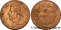 COLONIAS FRANCESAS - Charles X, para Guayana y Senegal 5 Centimes Charles X 1825 Paris - A