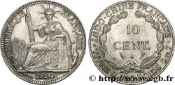 INDOCHINE FRANÇAISE 10 Centièmes 1924 Paris SUP+