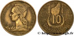MADAGASCAR French Union 10 Francs 1953 Paris