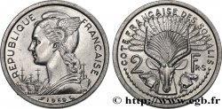 FRENCH SOMALILAND 2 Francs Marianne / antilope 1959 Paris