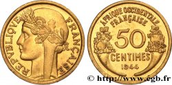 FRENCH WEST AFRICA 50 Centimes Morlon 1944 Londres