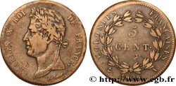 FRENCH COLONIES - Charles X, for Guyana 5 Centimes Charles X 1828 Paris - A