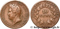 FRENCH COLONIES - Louis-Philippe for Guadeloupe 10 Centimes Louis-Philippe 1839 Paris