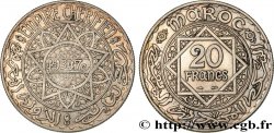 MOROCCO - FRENCH PROTECTORATE 20 Francs AH 1347 1928 Paris
