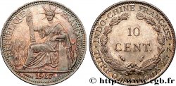 FRANZÖSISCHE-INDOCHINA 10 Centièmes 1937 Paris