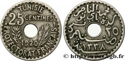 TUNISIE - PROTECTORAT FRANÇAIS 25 Centimes AH1338 1920 Paris