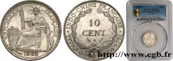 INDOCHINE FRANÇAISE 10 Centièmes 1885 Paris SPL64 PCGS