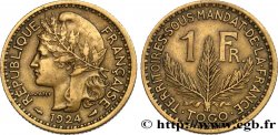TOGO - FRANZÖSISCHE MANDAT 1 Franc 1924 Paris
