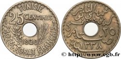 TUNISIE - PROTECTORAT FRANÇAIS 25 Centimes AH1338 1920 Paris