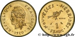 NEUE HEBRIDEN (VANUATU ab 1980) Essai de 1 Franc Marianne / oiseau 1970 Paris