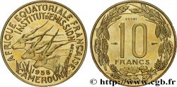 AFRICA EQUATORIALE FRANCESE - CAMERUN Essai de 10 Francs 1958 Paris