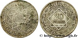 MARUECOS - PROTECTORADO FRANCÉS 20 Francs AH 1347 1928 Paris