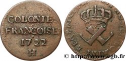 AMÉRIQUE - Louisiane, Acadie, Canada 9 Deniers, Colonies Françoises 1722 La Rochelle