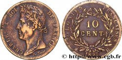 COLONIE FRANCESI - Carlo X, per Martinica e Guadalupa 10 Centimes Charles X 1827 La Rochelle - H