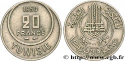 TUNISIA - French protectorate 20 Francs AH1370 1950 Paris