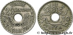 TUNISIE - PROTECTORAT FRANÇAIS 25 Centimes AH1338 1920 Paris