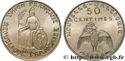 NUOVA CALEDONIA Essai de 50 Centimes avec listel en relief 1948 Paris