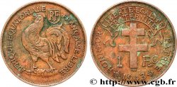 AFRICA ECUATORIAL FRANCESA - Fuerzas Francesas Libras 1 Franc 1943 Prétoria