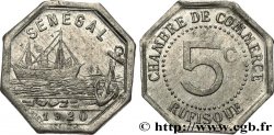 FRENCH AFRICA - SENEGAL 5 Centimes Chambre de Commerce de Rufisque 1920 